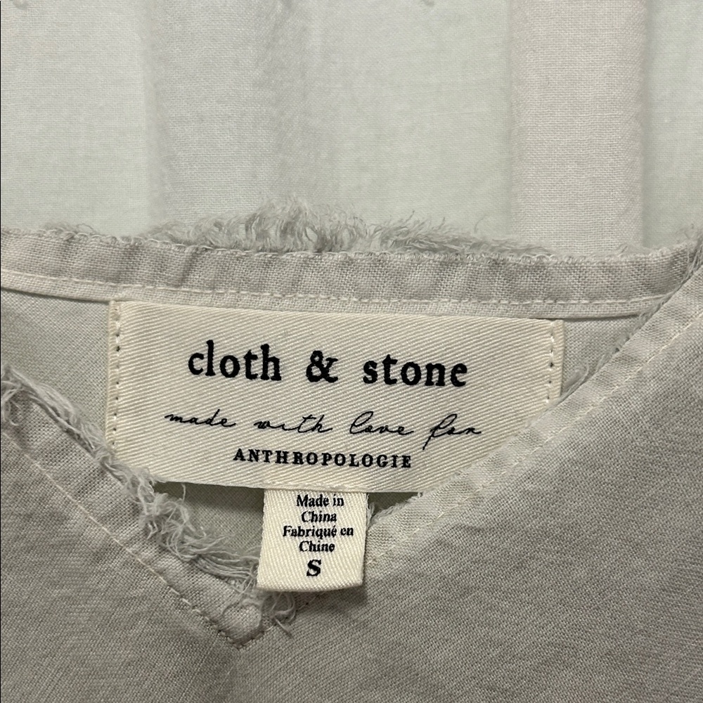 Cloth & Stone for Anthropologie Camisole Women’s S Light Gray Distressed Faded - Picture 5 of 13